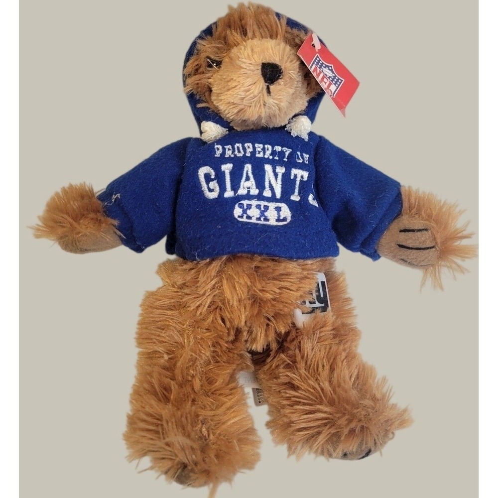 NWT Good Stuff NFL New York Giants Plush Teddy Bear Hoodie Fan Collectible